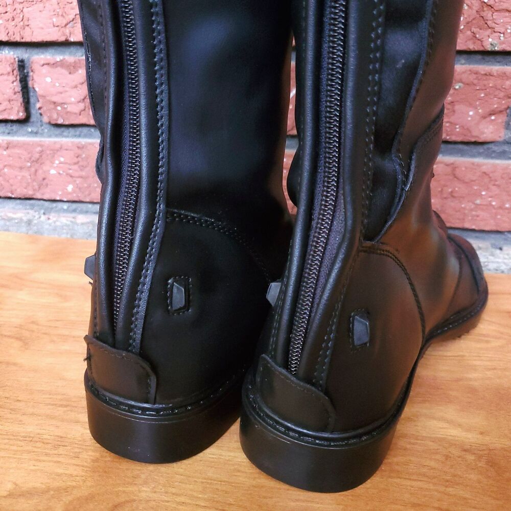 TuffRider Tall Riding Boots Womens 8 Ladies Starter Back Zip Field Black 3052-R - Picture 3 of 16